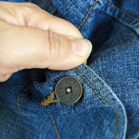 Marithe Francois Girbaud Blue Relaxed Jeans with Reflective Strips - Picture 9 of 16